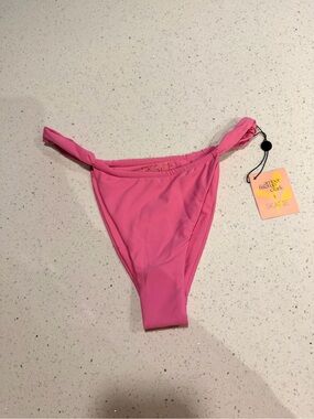 NWT - Skatie Bobbi Thick Band Bikini Bottoms - Hot Pink - S